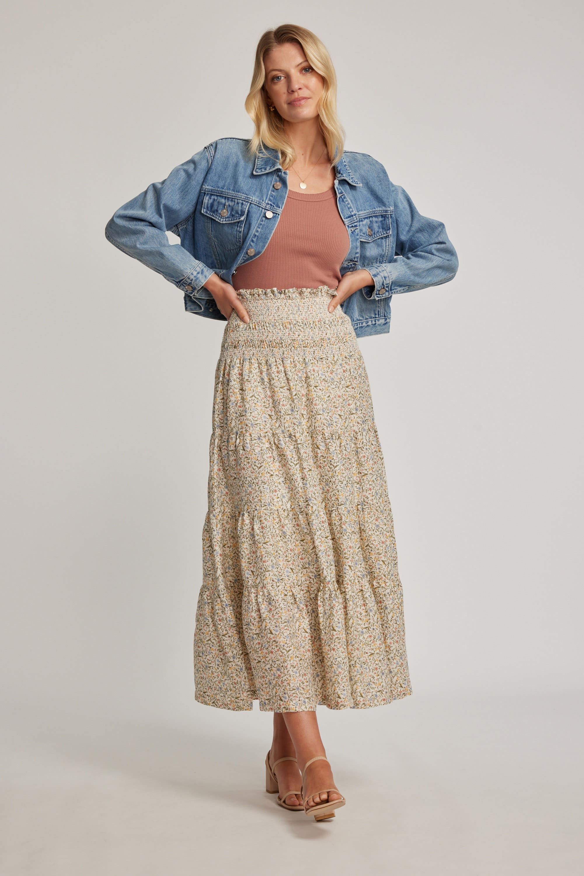 Shop Bonnie Shirred Skirt in Prints Max Women s Fashion NZ