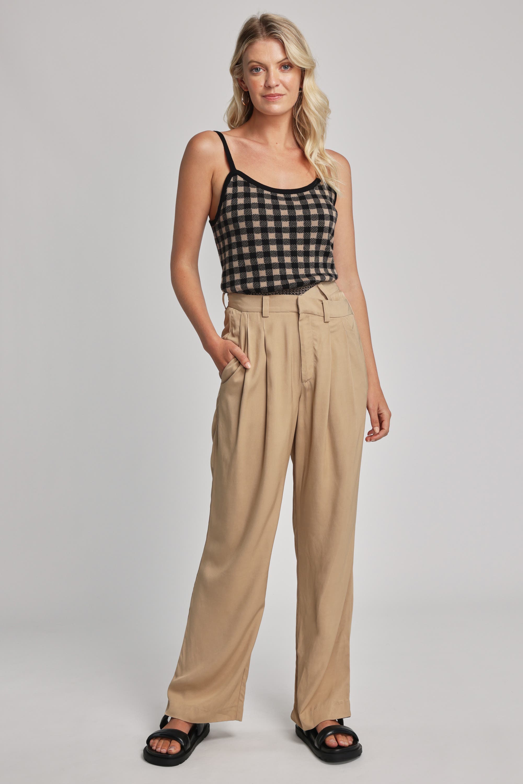 Camel color women's dress pants shop