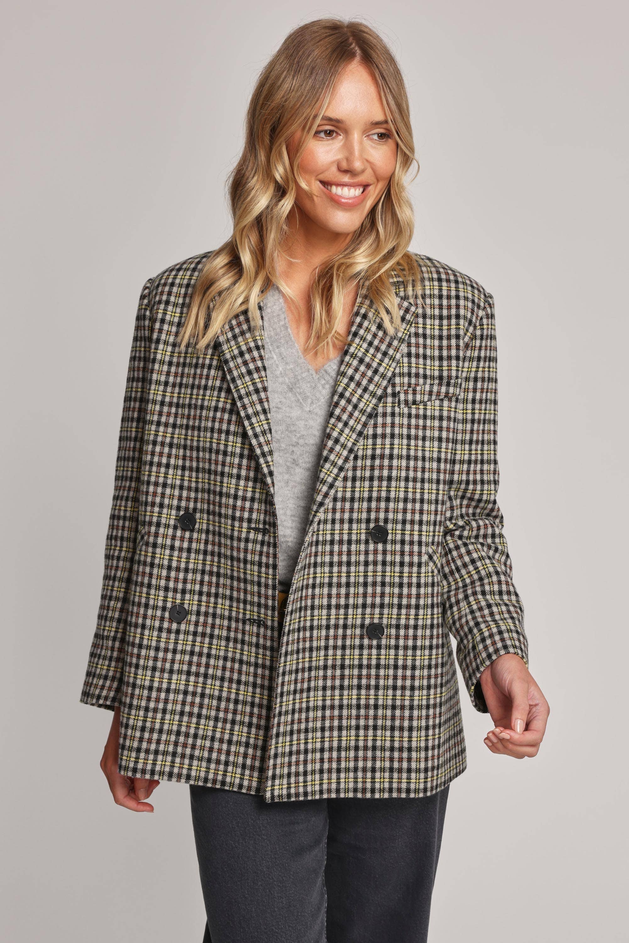 Warehouse check blazer store jacket