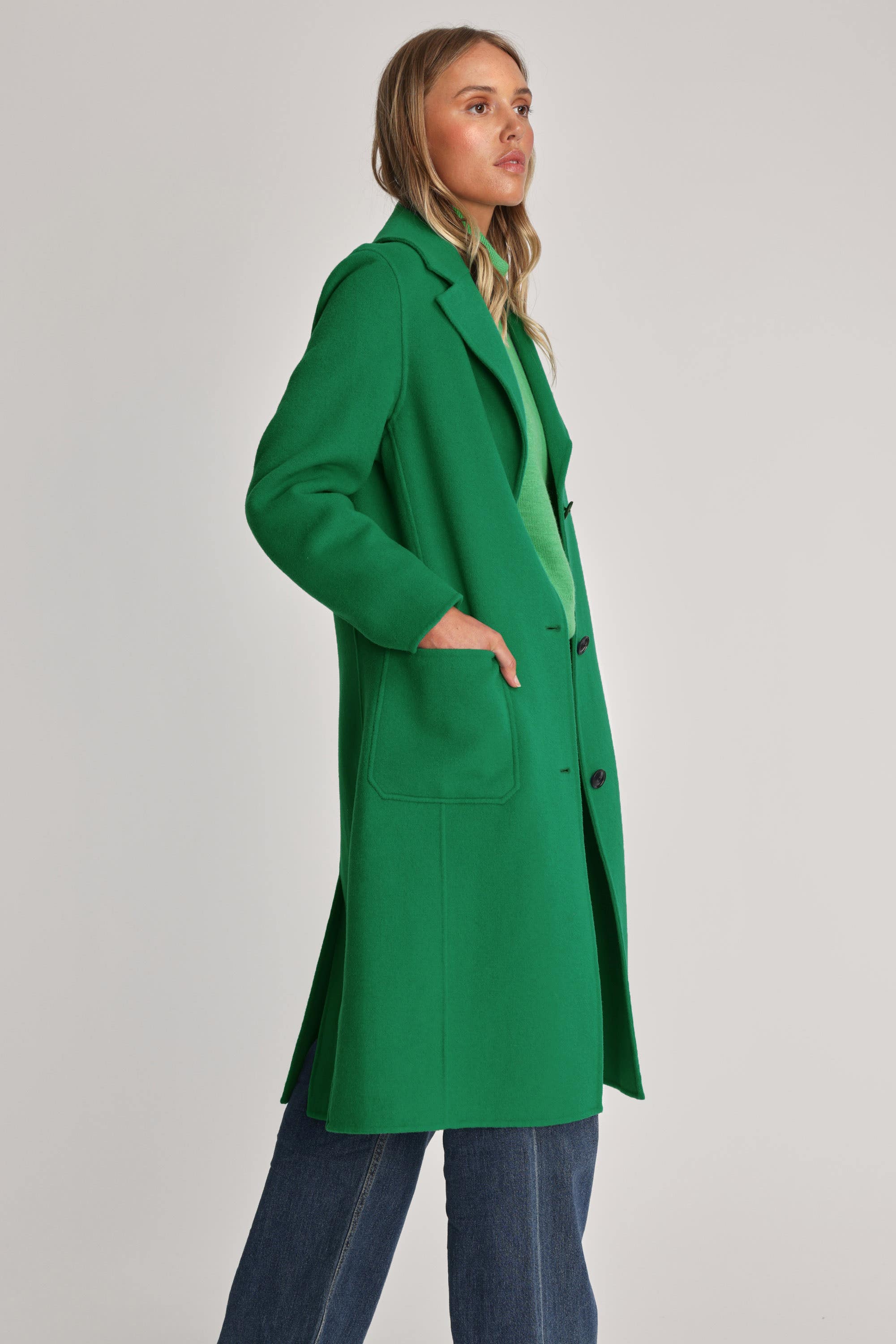 Shop Carol Oversized Coat in Green Max Women s Fashion NZ