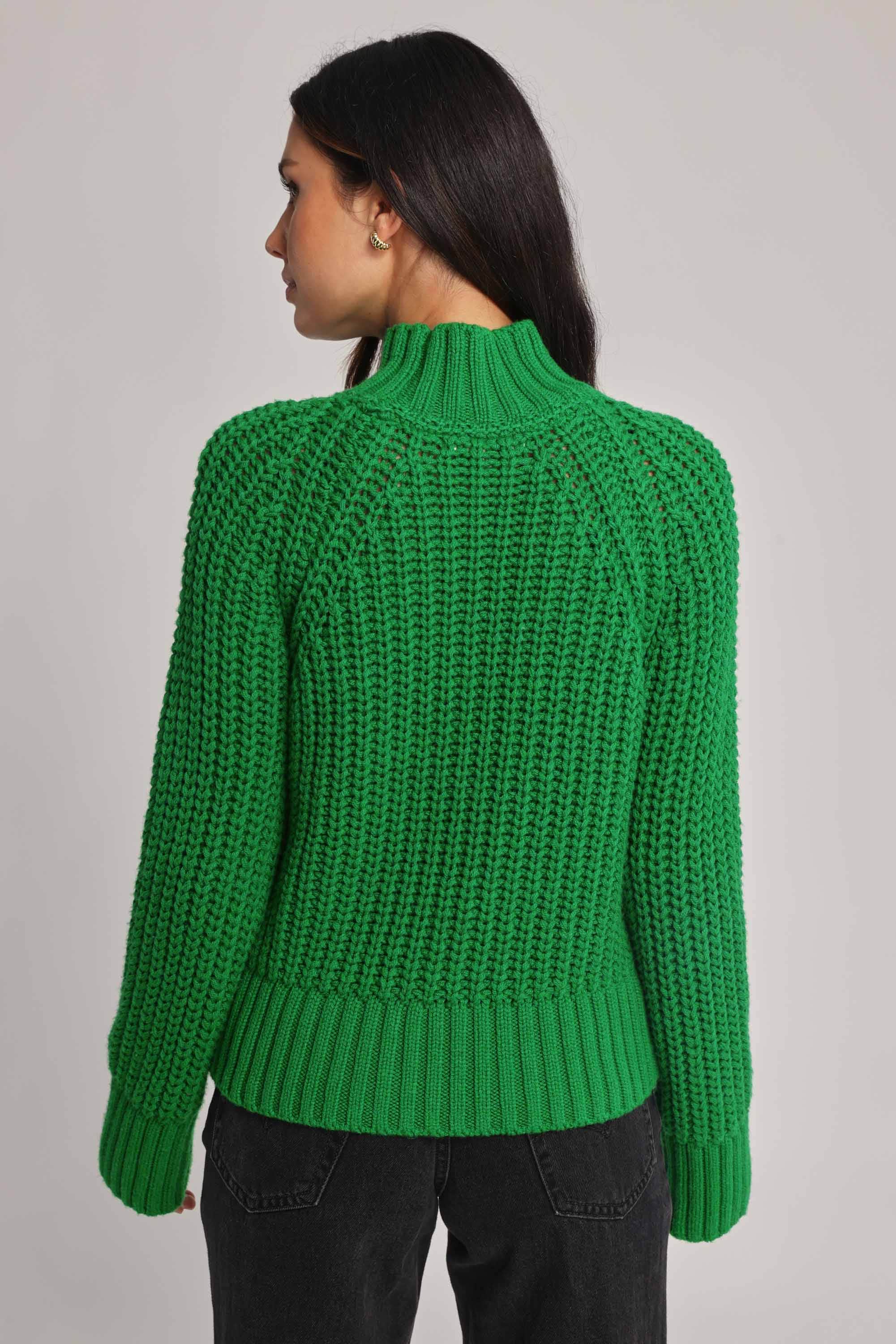 Emerald green knit sweater cheap
