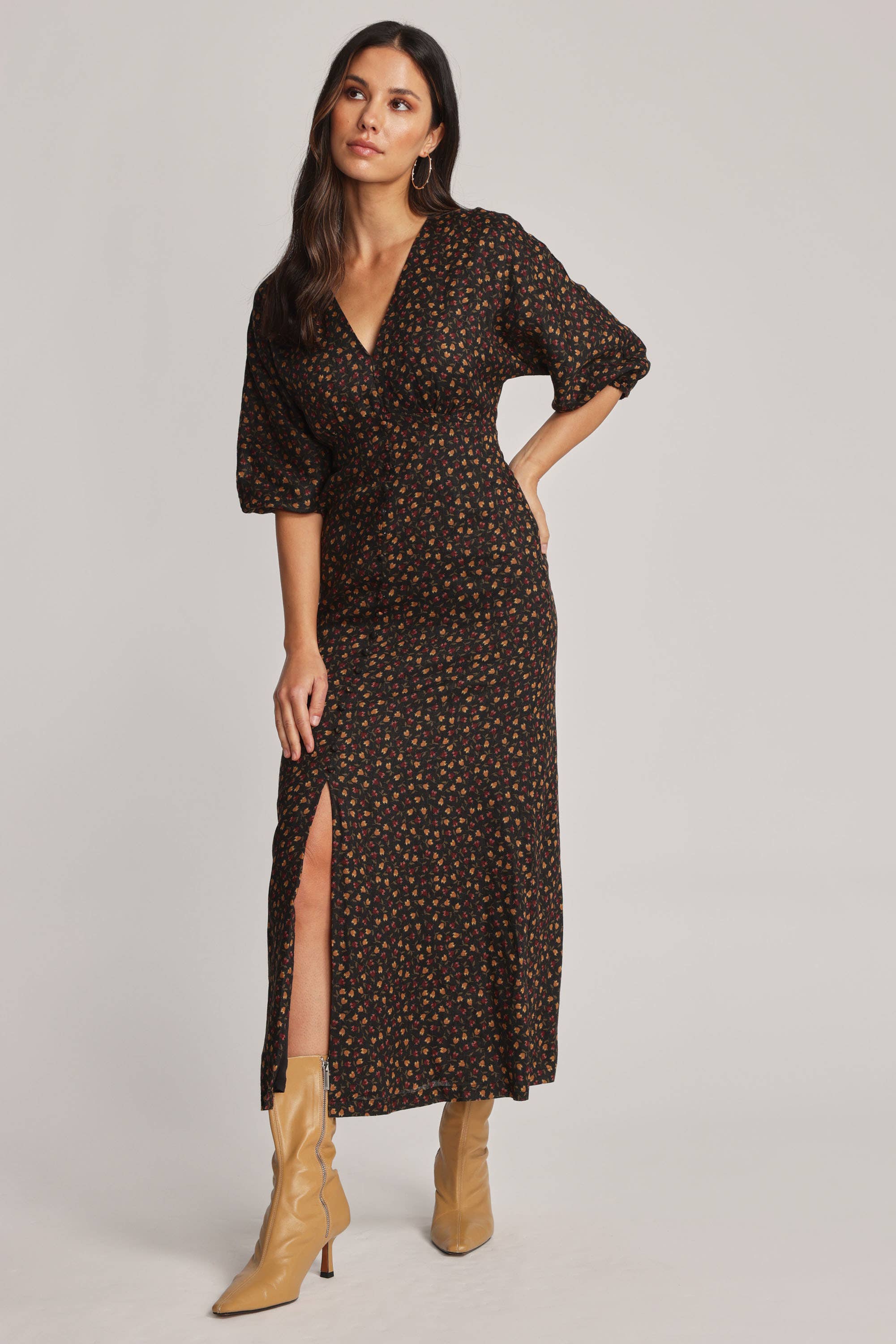 Helen Linen Button Front Dress