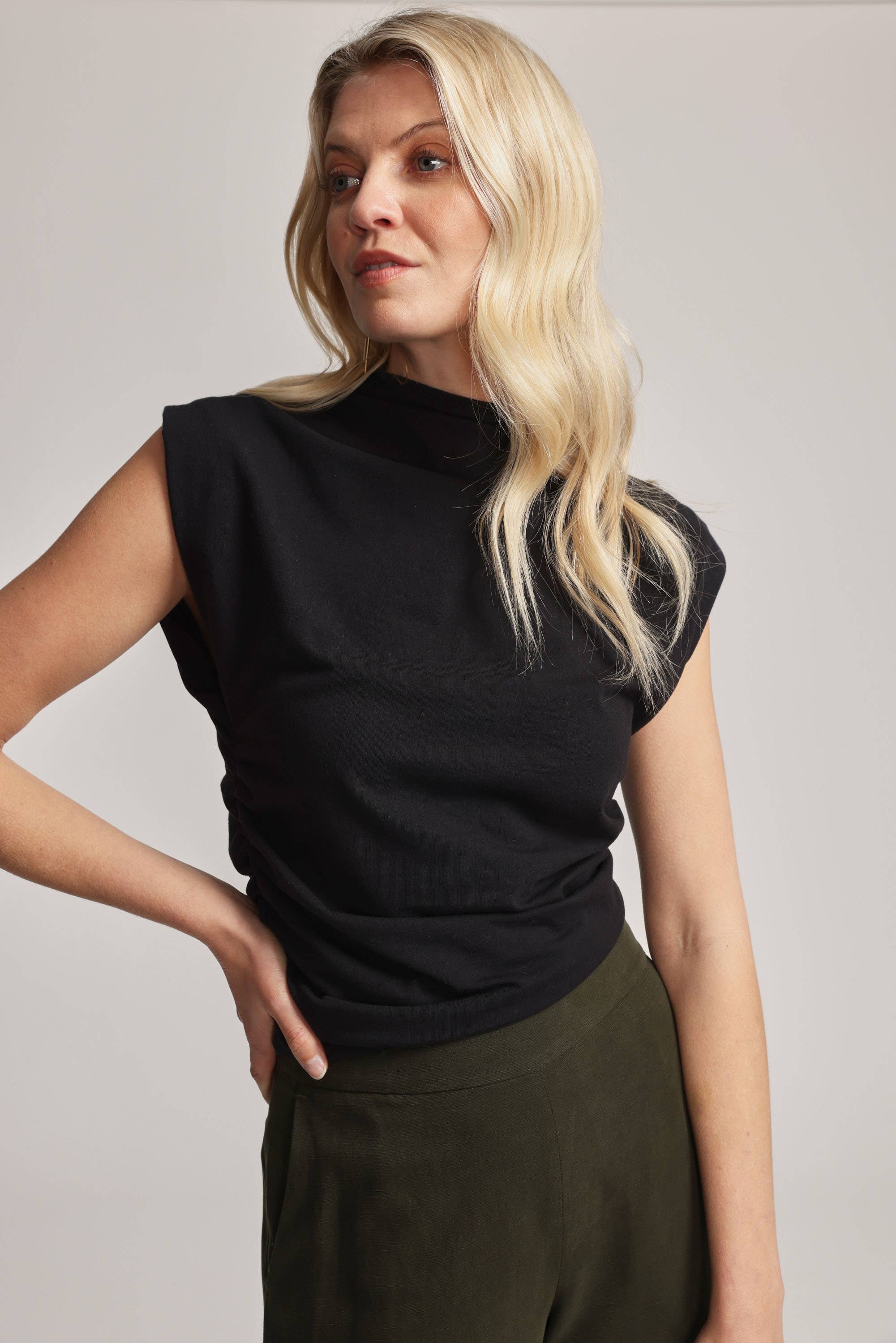 High neck top hot sale