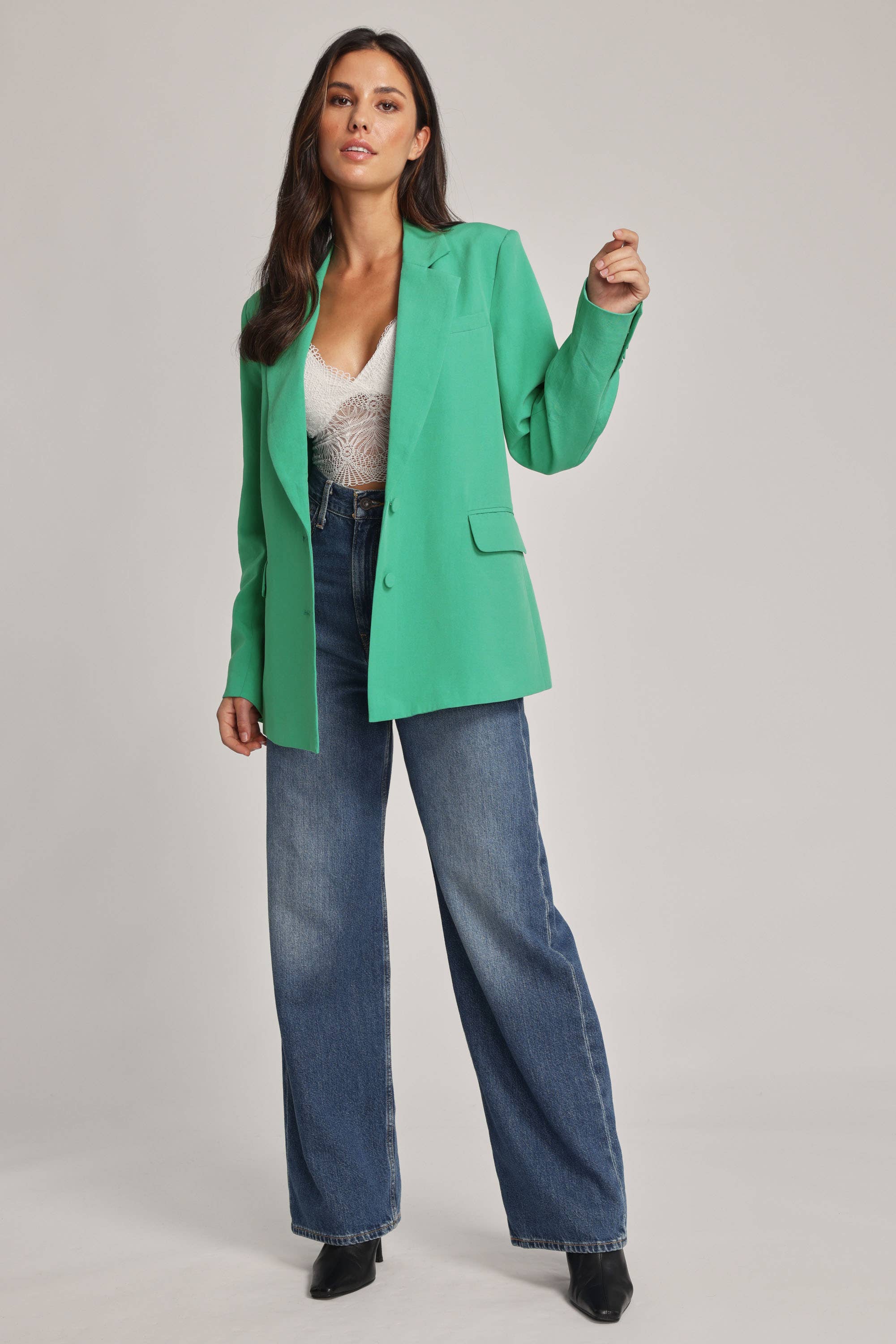 Shop Annalise Blazer in Green | Max Women's Fashion NZ