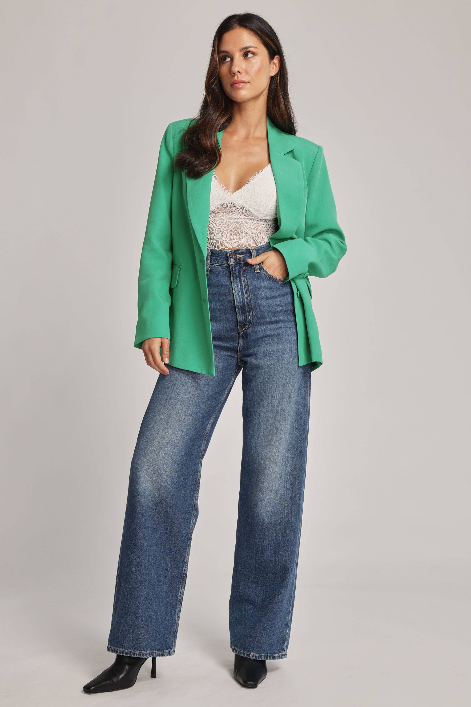 Shop Annalise Blazer in Green | Max Women's Fashion NZ