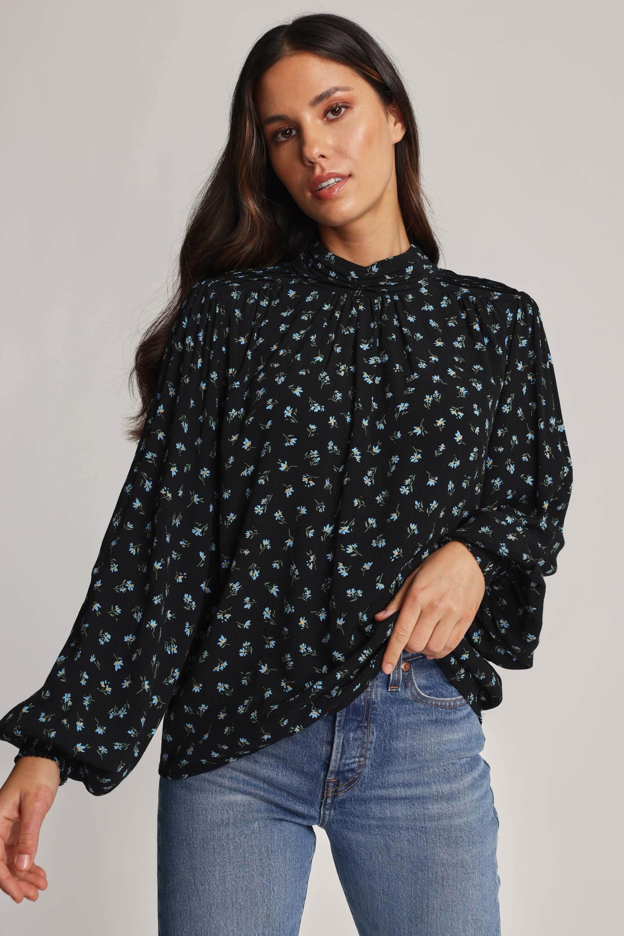 Polka dot hotsell high neck top