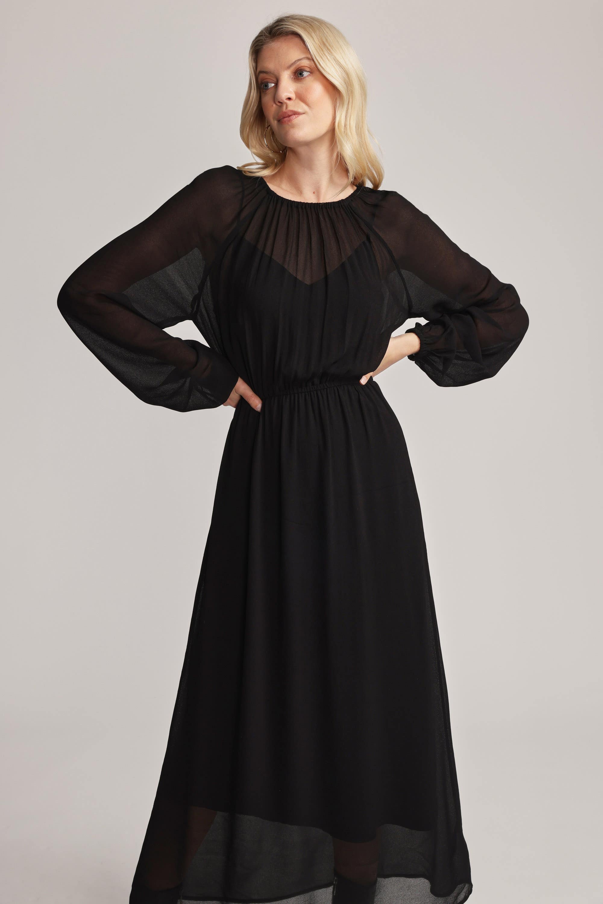 Shop Avery Gather Detail Dress in Black Max Women s Fashion NZ