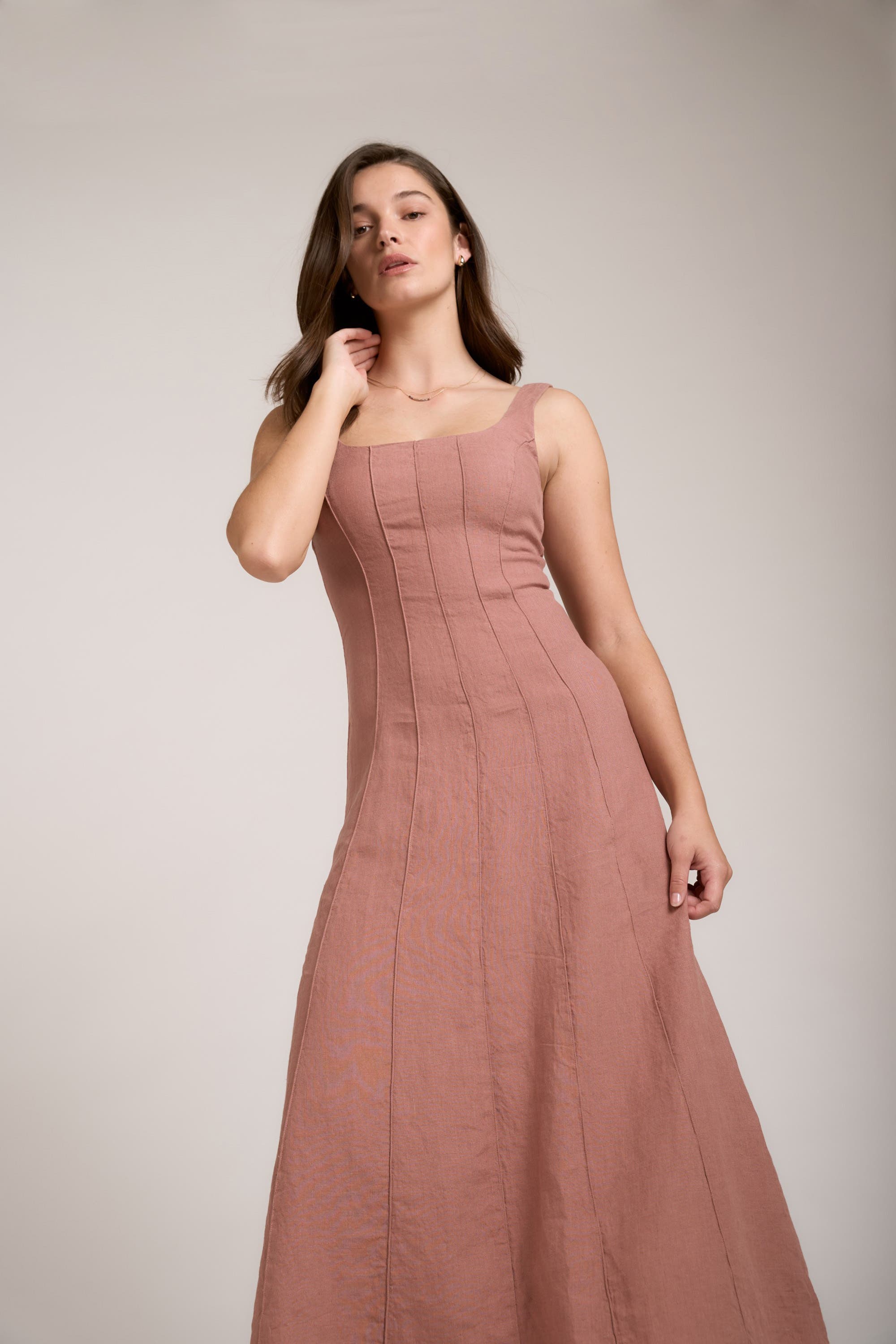Next pink linen dress shop