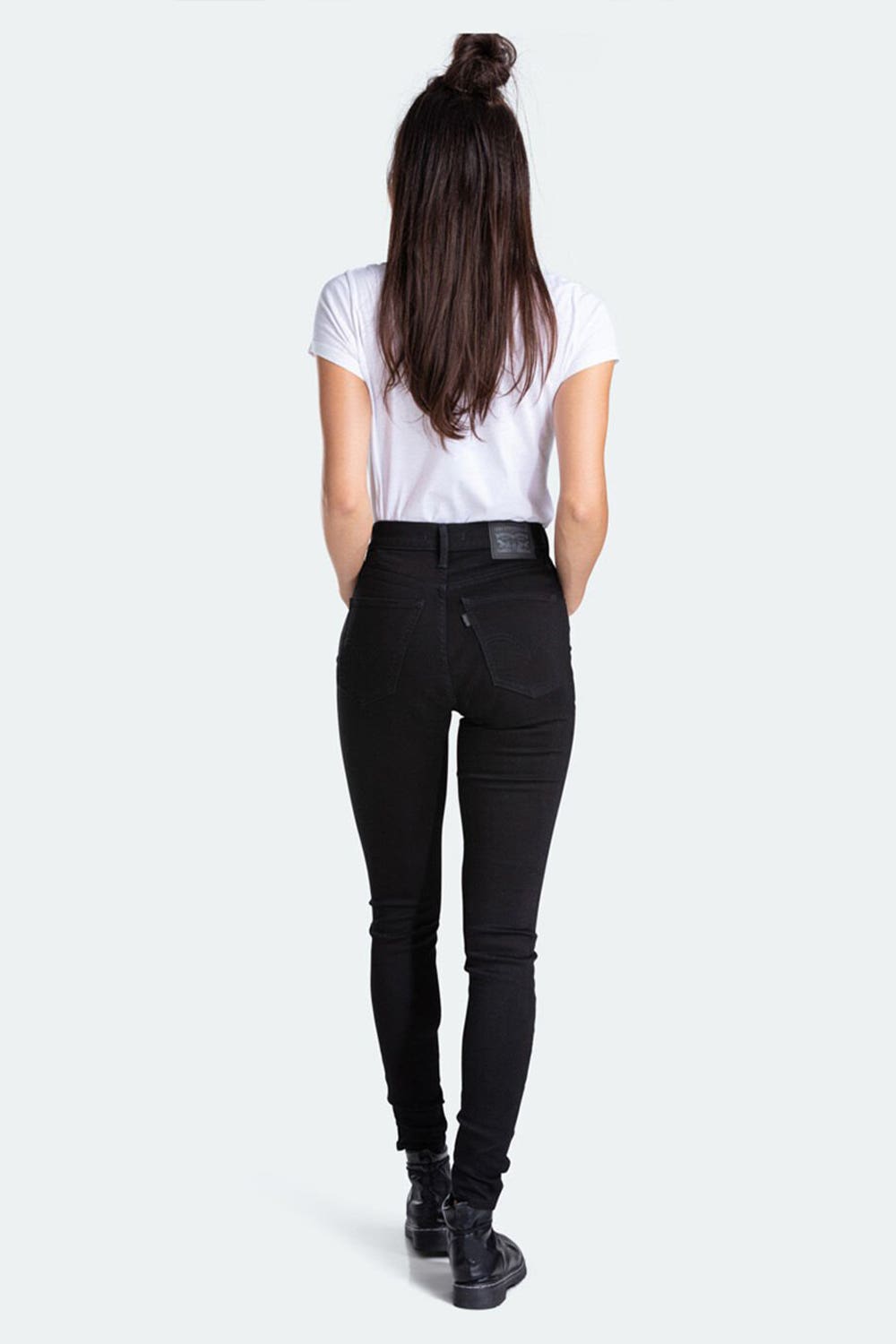 Shop Levi s Mile High Skinny Jeans in Black Max Women s Fashion NZ