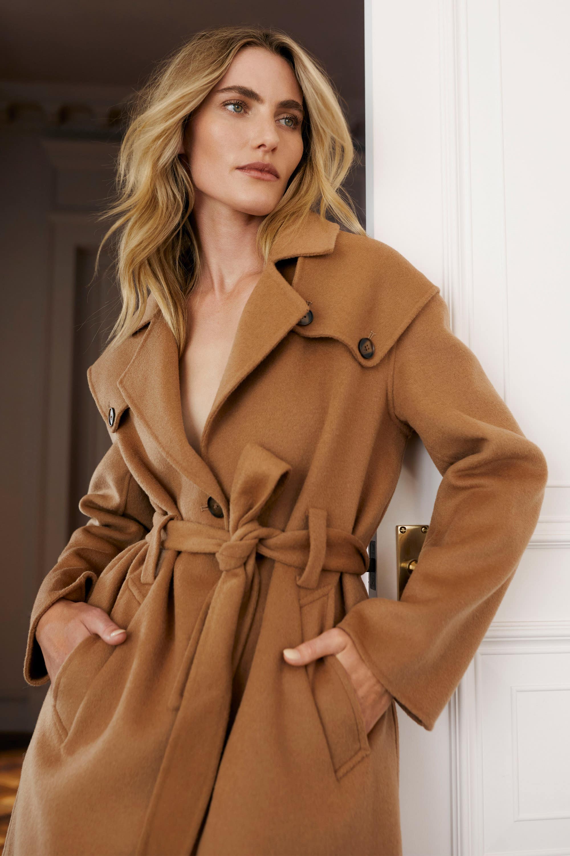 brown jacket with hood