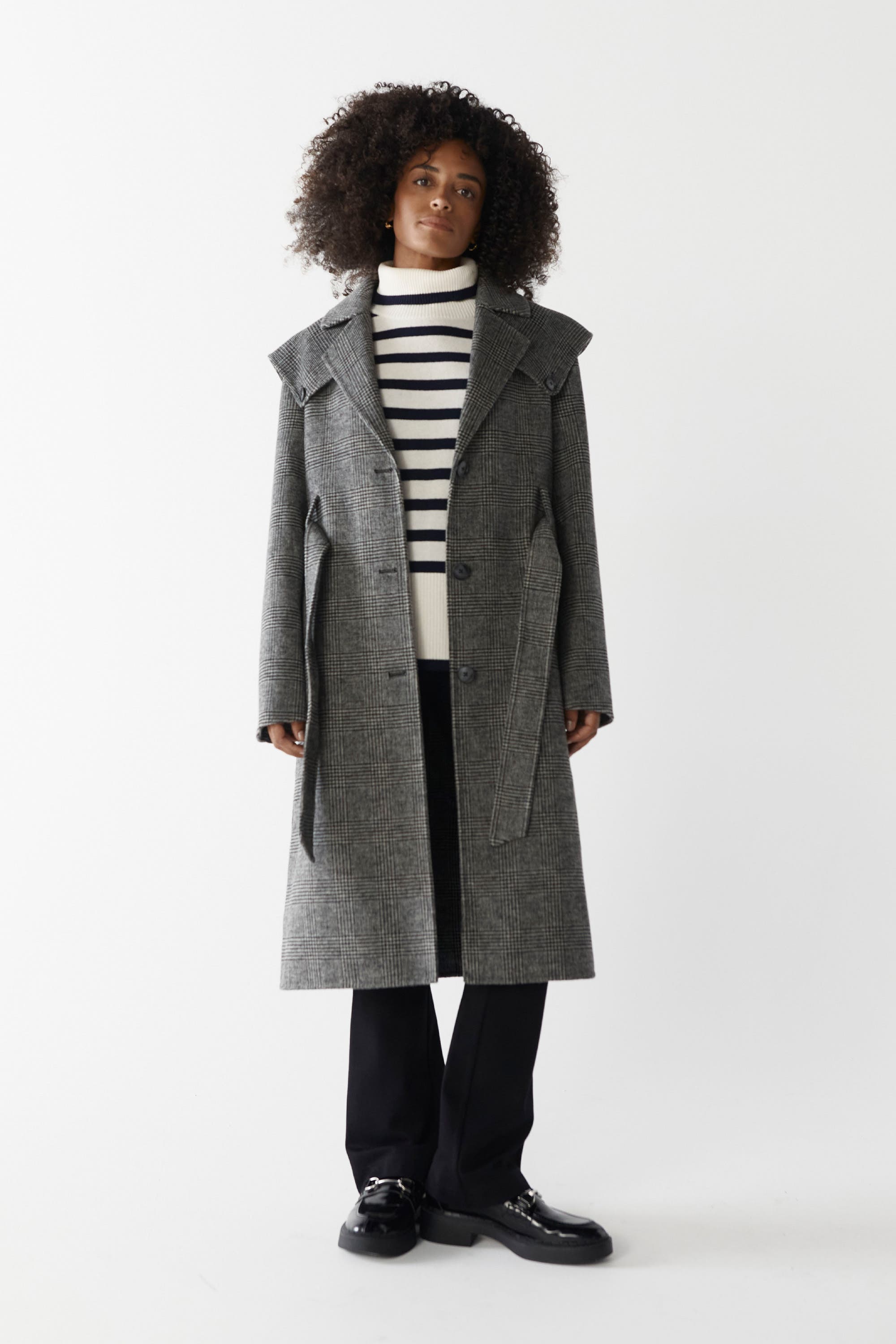 Lambton wool hotsell coat black