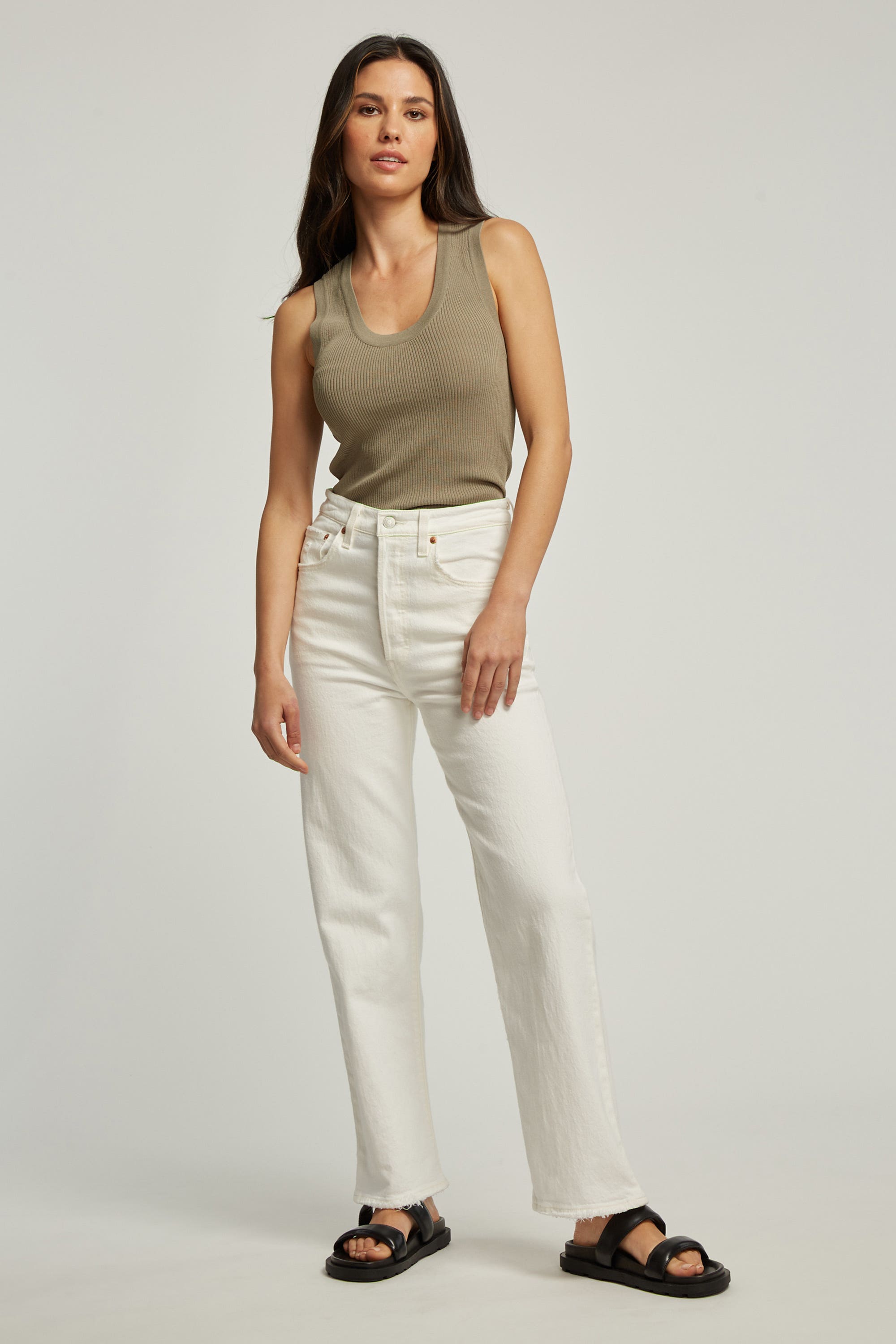 Shop Levi s Ribcage Straight Ankle Jeans in Denim Max Women s
