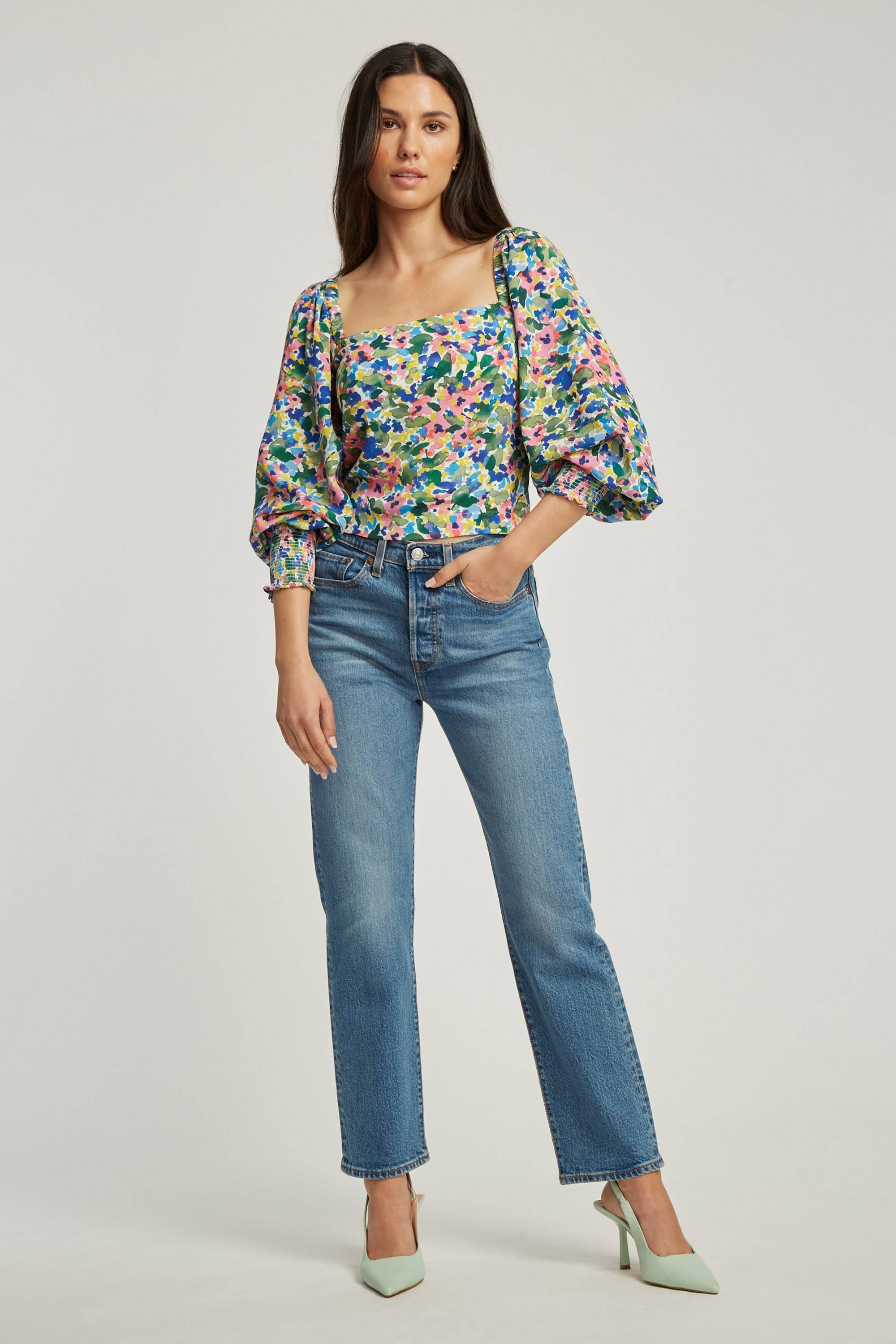 Shop Sloane Blouson Sleeve Top in Prints | Max Women's Fashion NZ