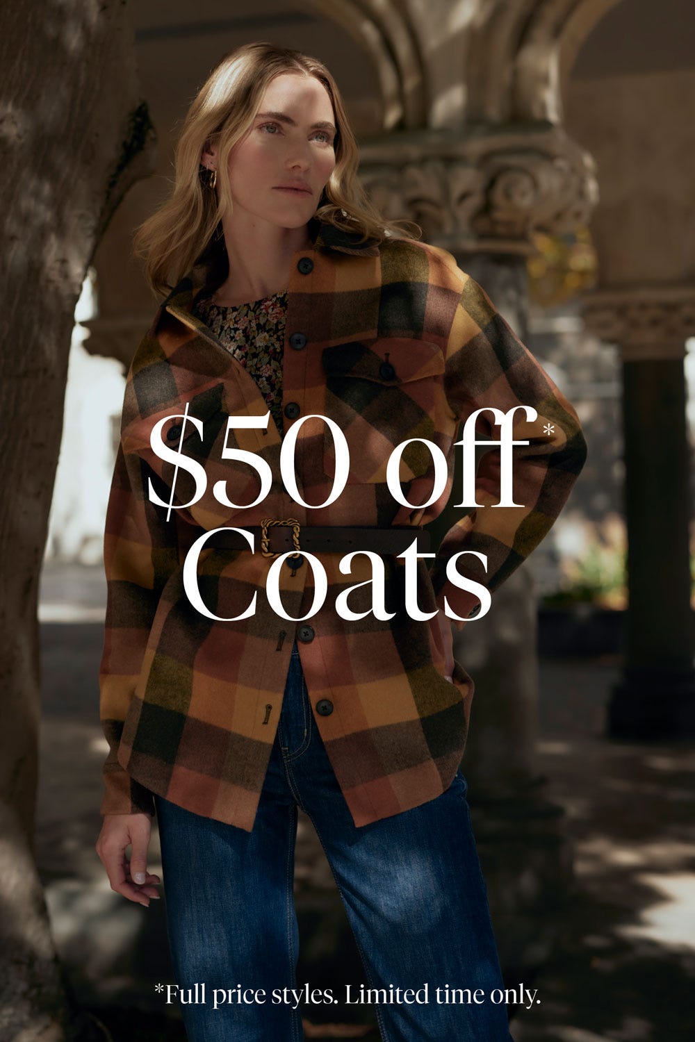 Shop $50 off coats online at Max. July 2023