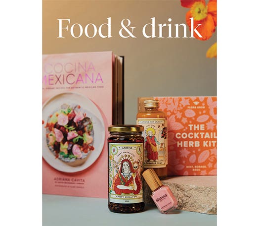 A selection of food and drink gifts available at Max. 